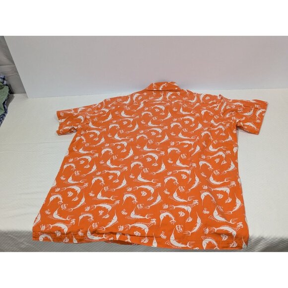 Vintage Y2K Polo Ralph Lauren Sportsman AOP Short Sleeve Shirt - Mens Size Large - Picture 7 of 7